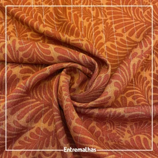 Tecido Rayon Lurex Printed - Laranja Ref.:859929