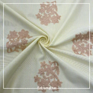 Tecido Camisaria Siesta Bordada - Amarelo Ref.:859960