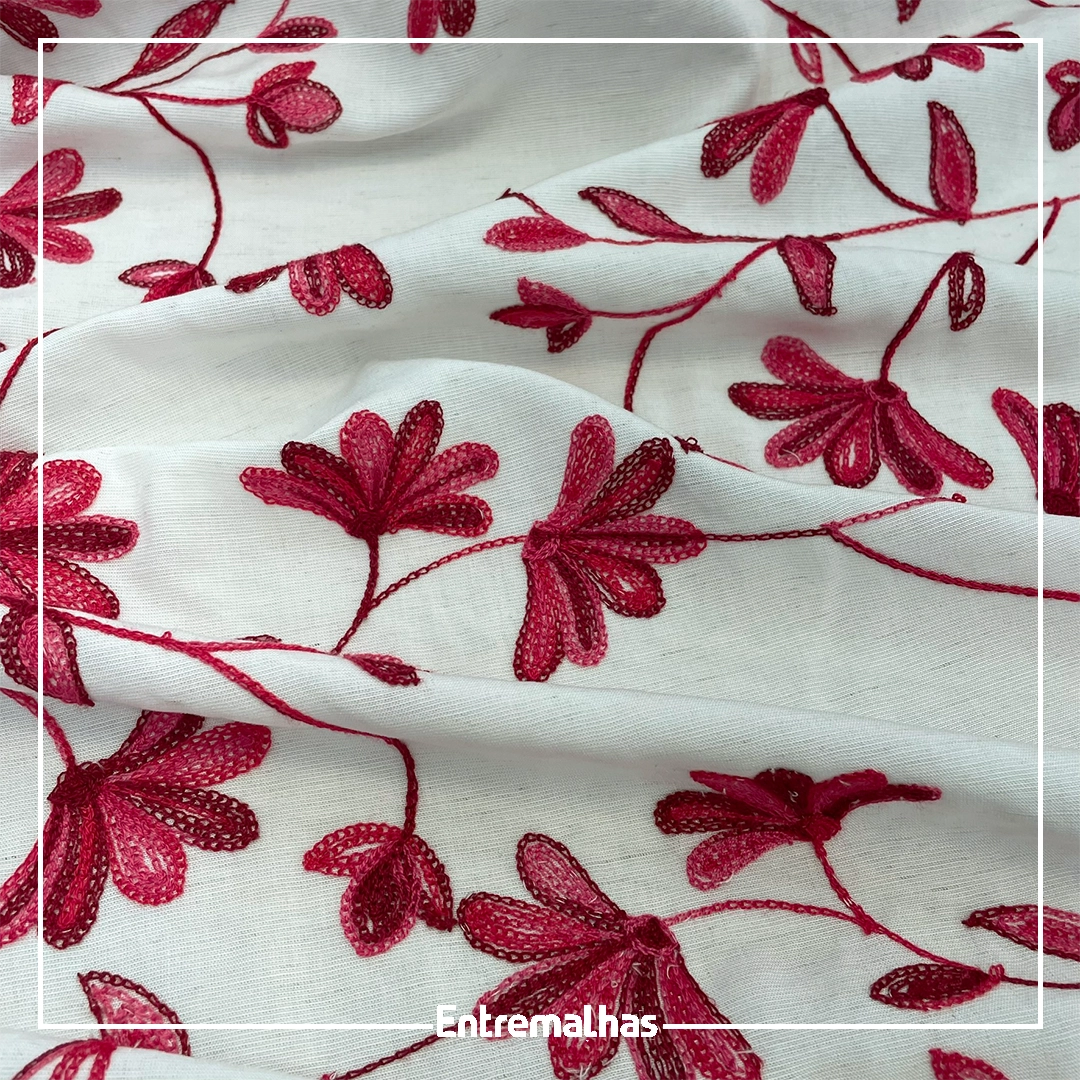 Tecido Viscose Alessia Bordado Ref.:881022