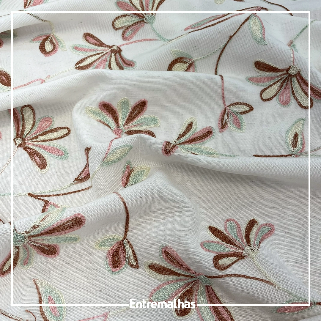 Tecido Viscose Alessia Bordado Ref.:881022