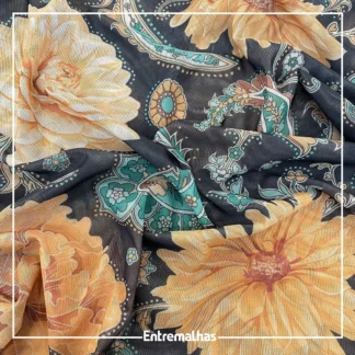 Tecido Lycra Tule Estampada Ref.:317231