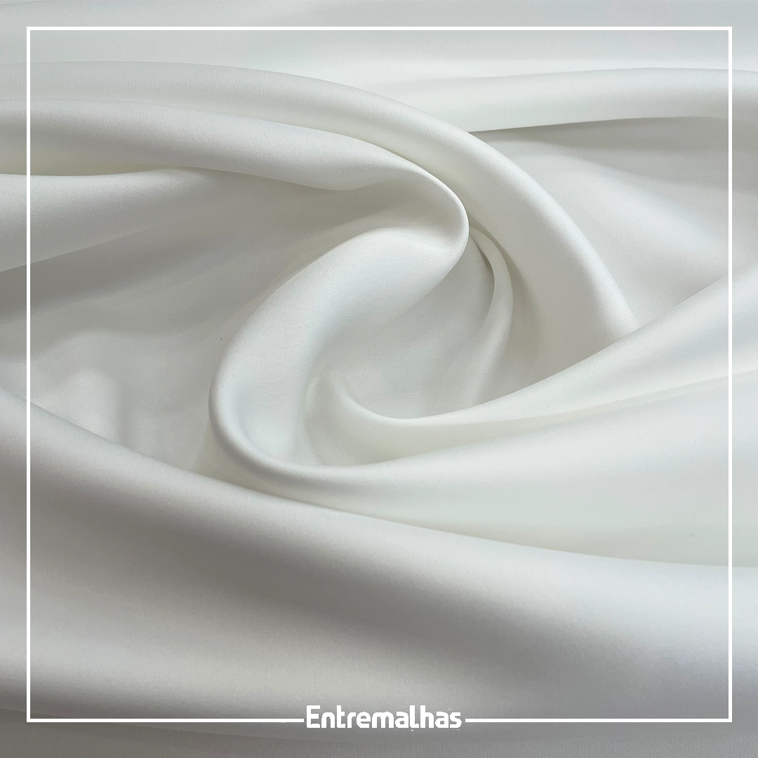 Tecido Cetim Barcelona - Off-White Ref.:717037