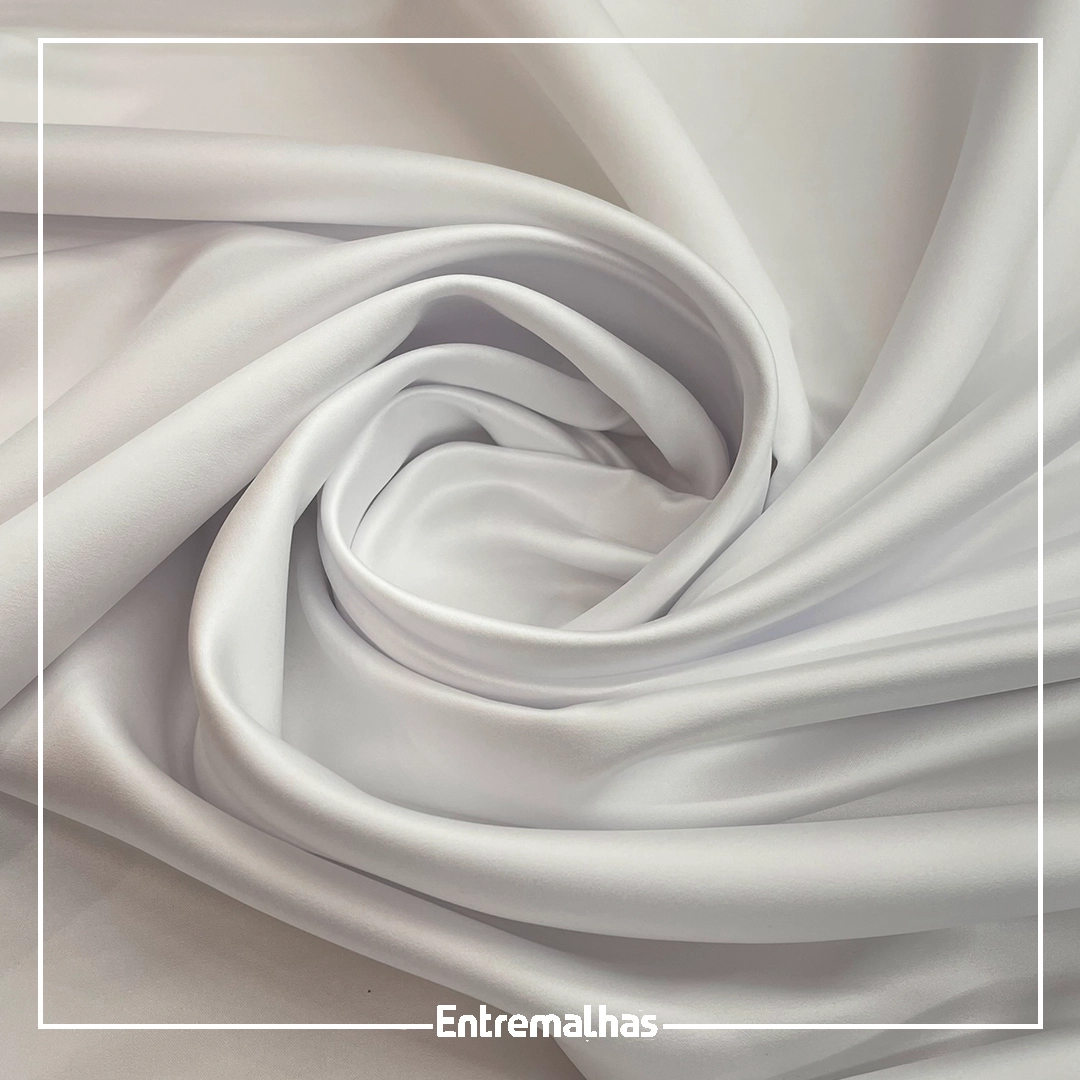 Tecido Cetim Princese - Branco Ref.:717038
