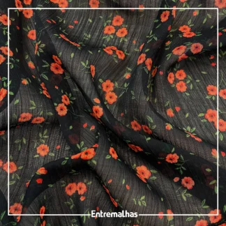 Tecido Crepe Chiffon Yoryu Estampado Ref.:722036