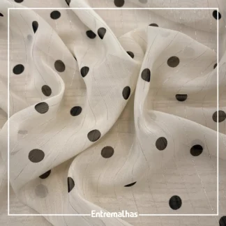 Tecido Crepe Musseline Lurex Estampado Ref.:722037