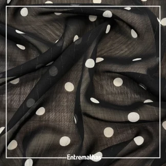 Tecido Crepe Musseline Lurex Estampado Ref.:722037