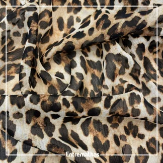 Tecido Crepe Musseline Lurex Estampado Ref.:722037