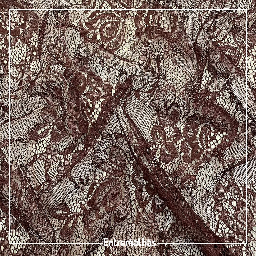 Tecido Renda Lady - Marrom Ref.:814213