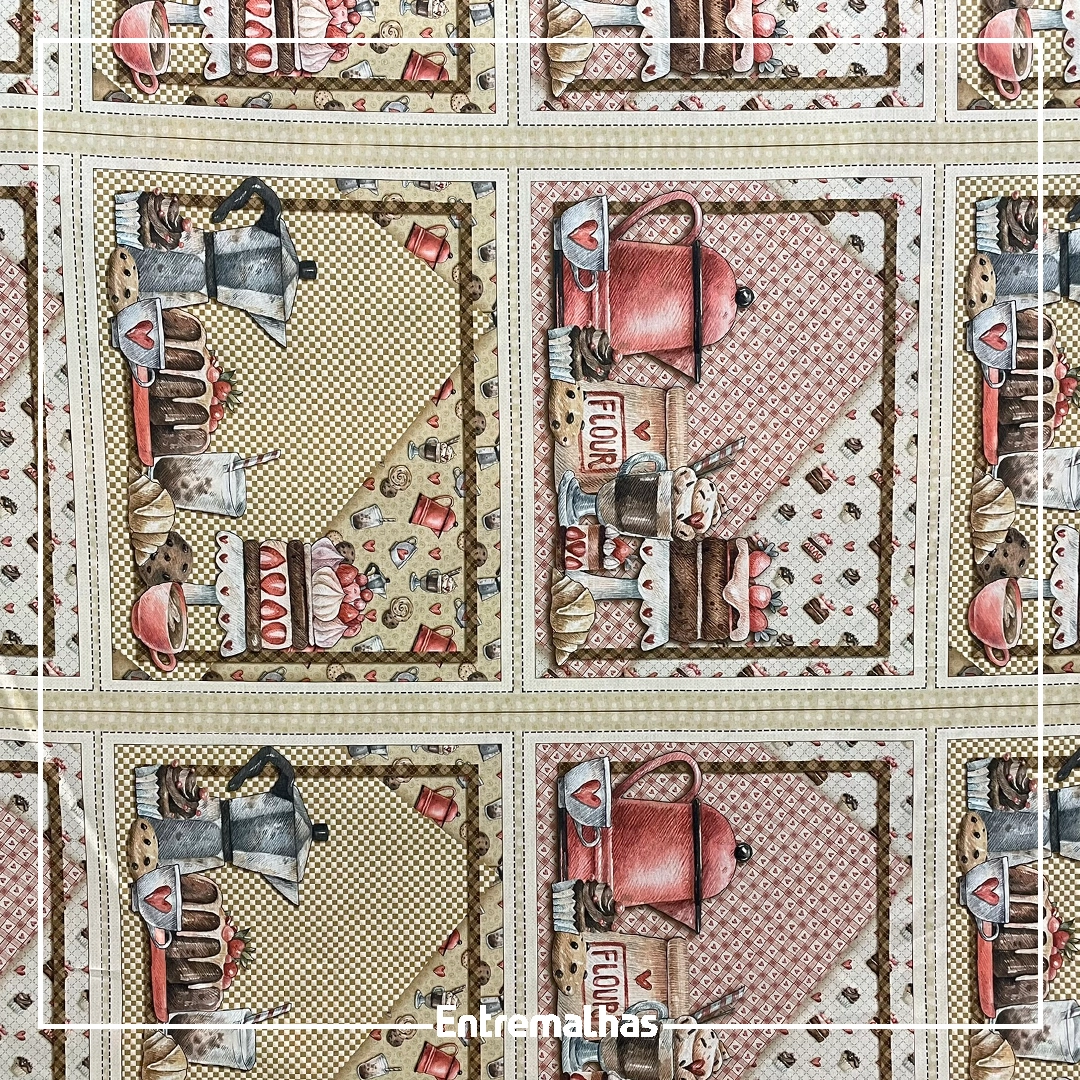 Tecido Tricoline Estampa Digital Ref.:858250