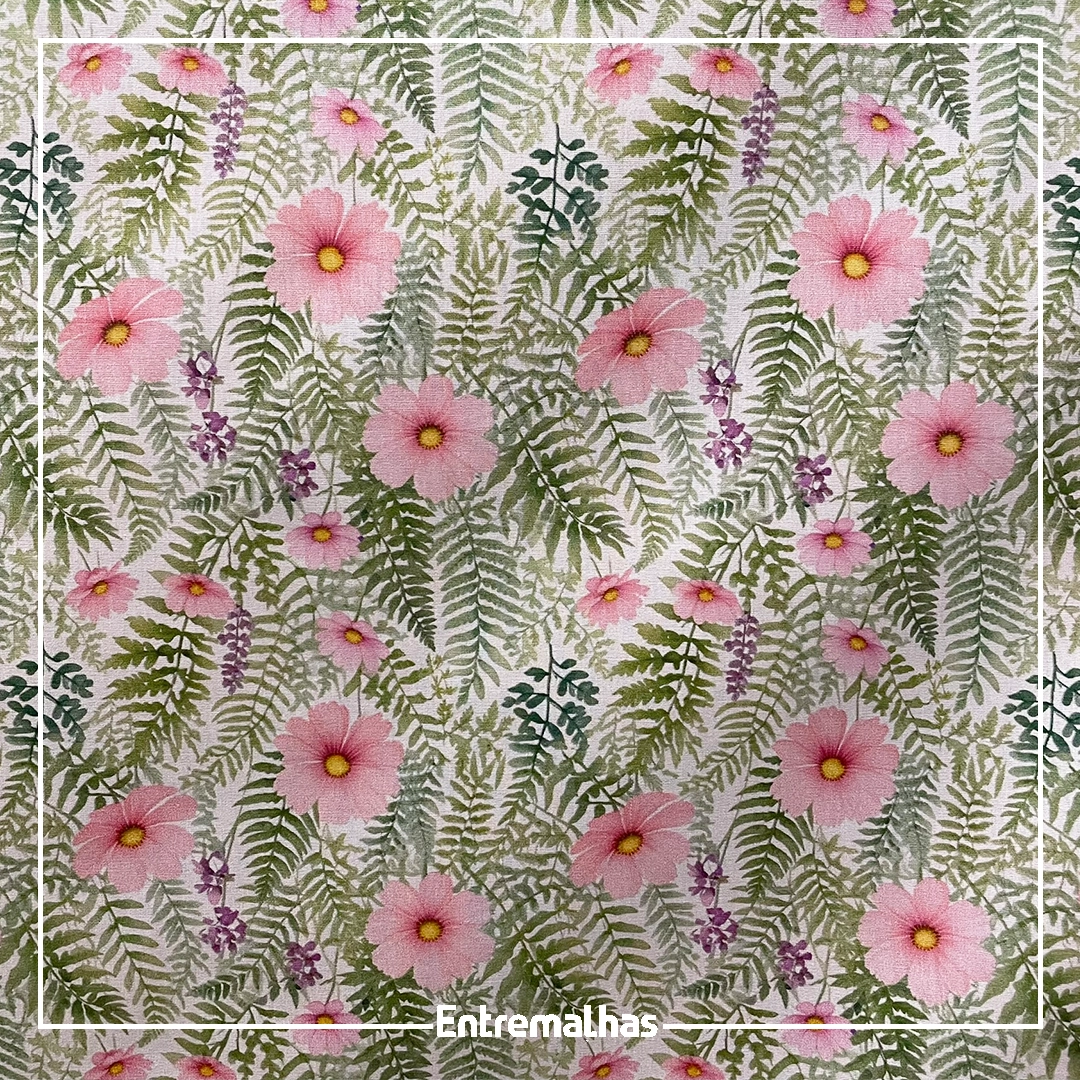 Tecido Tricoline Estampado Ref.:858324