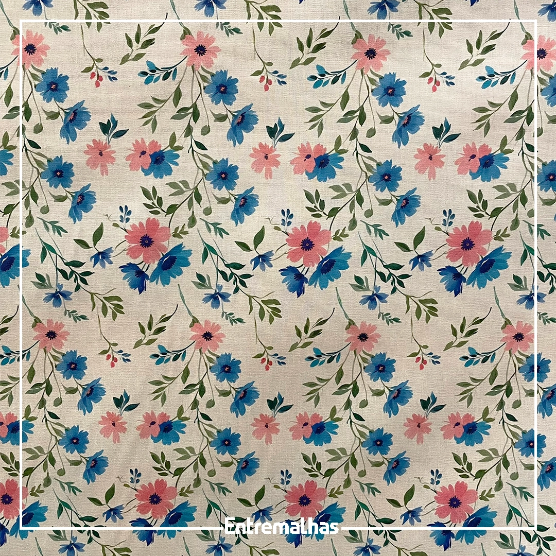 Tecido Tricoline Estampado Ref.:858324