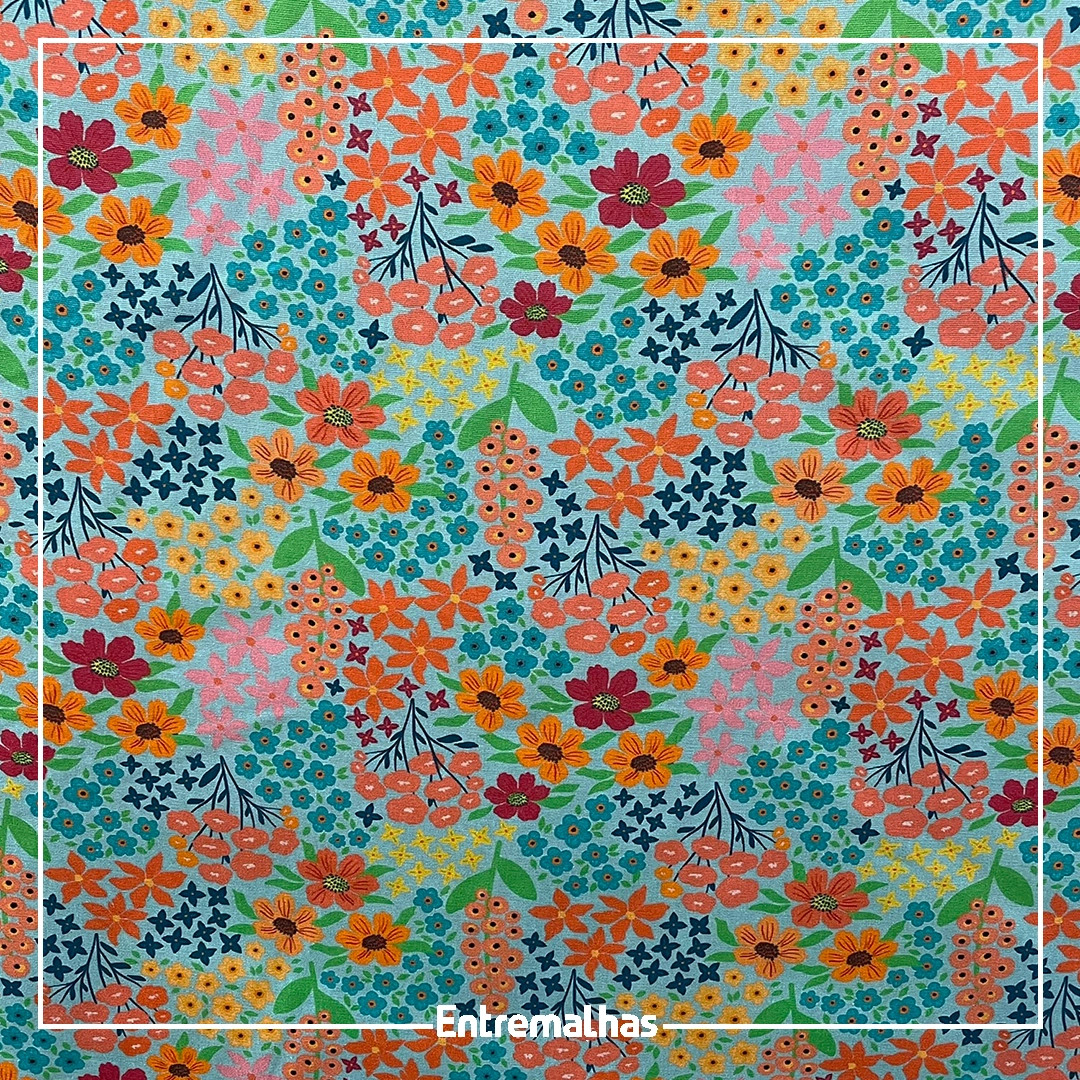 Tecido Tricoline Estampado Ref.:858324