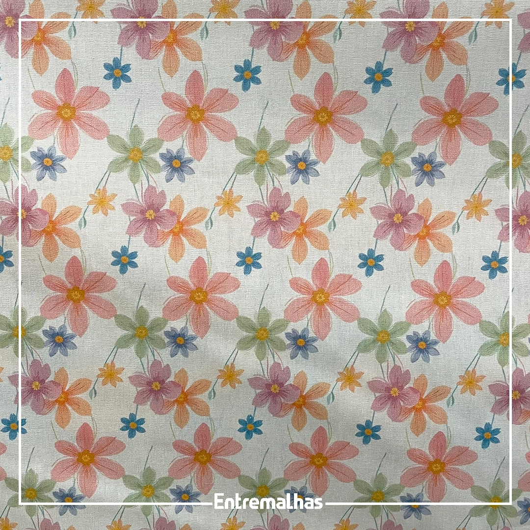 Tecido Tricoline Estampado Ref.:858324