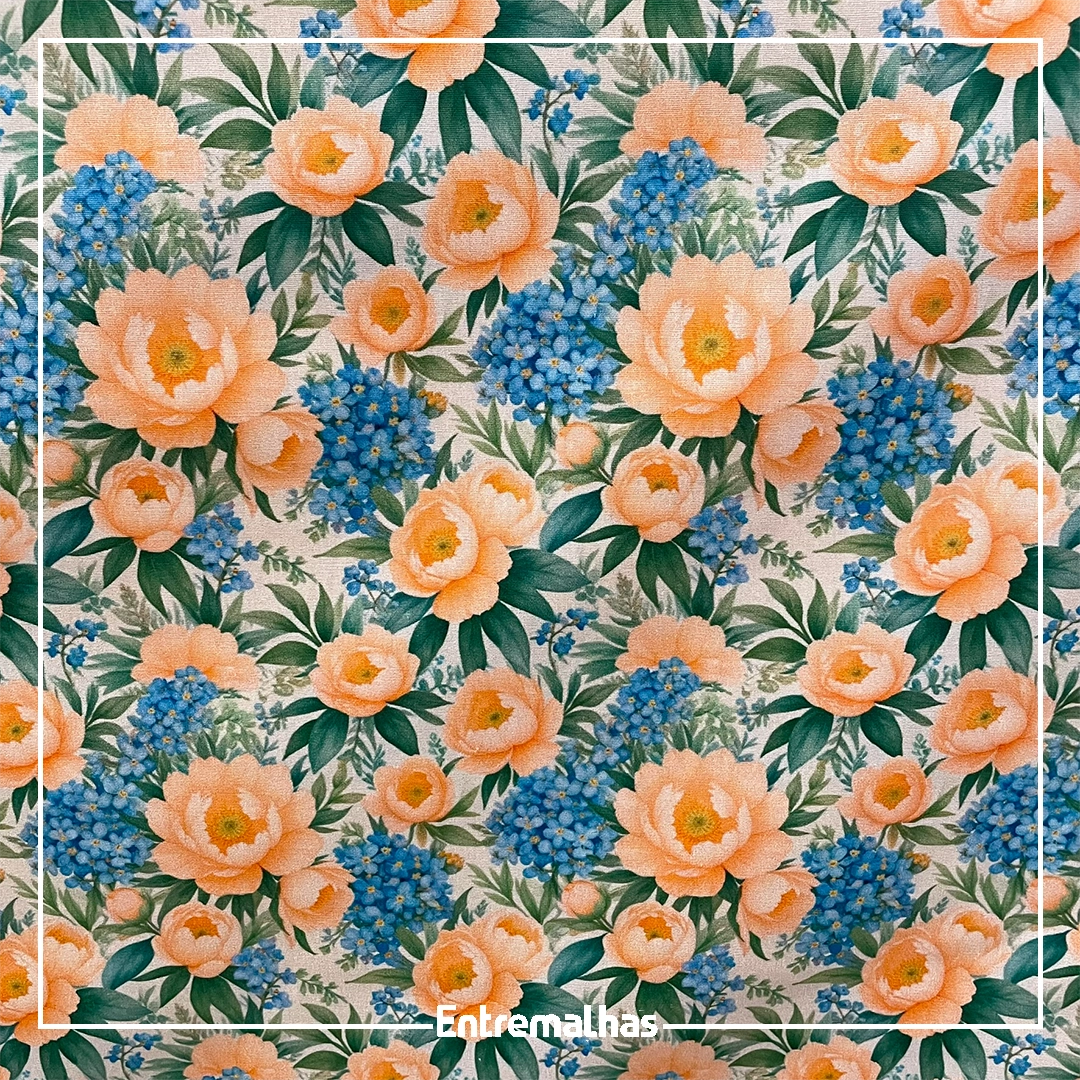 Tecido Tricoline Estampado Ref.:858324