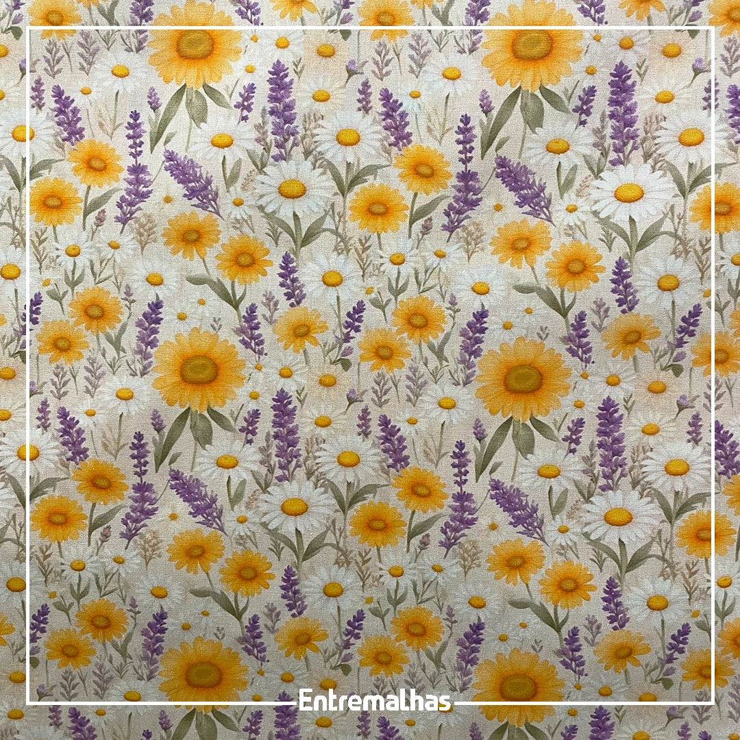 Tecido Tricoline Estampado Ref.:858324