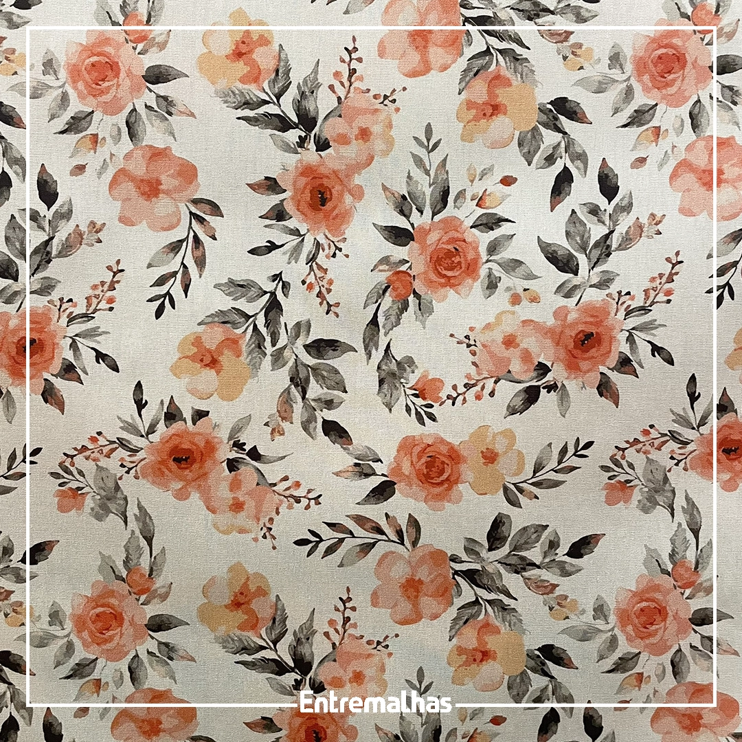 Tecido Tricoline Estampado Ref.:858324