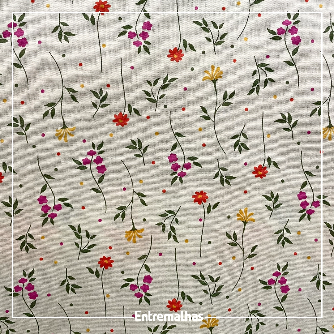 Tecido Tricoline Estampado Ref.:858324