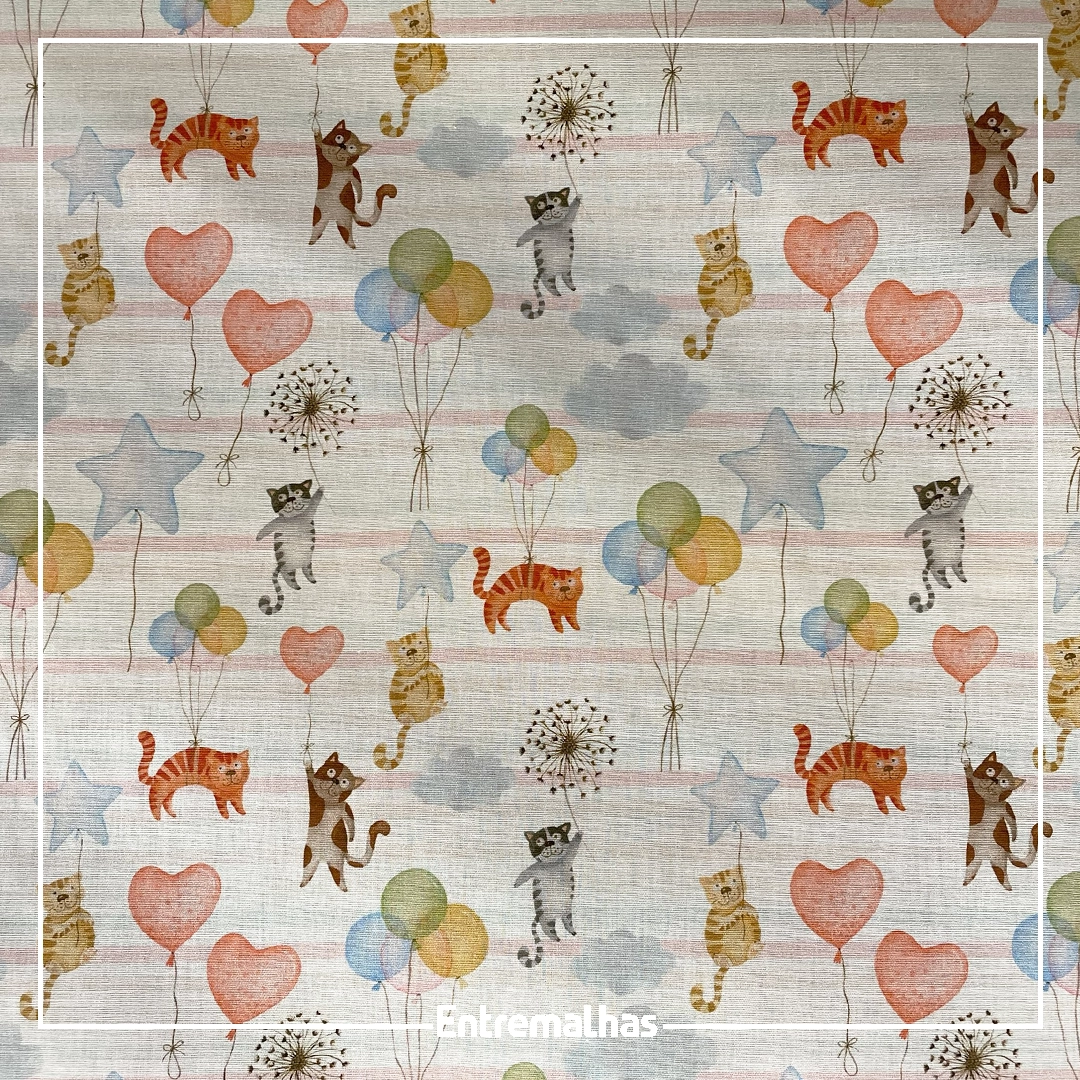 Tecido Tricoline Estampado Ref.:858324