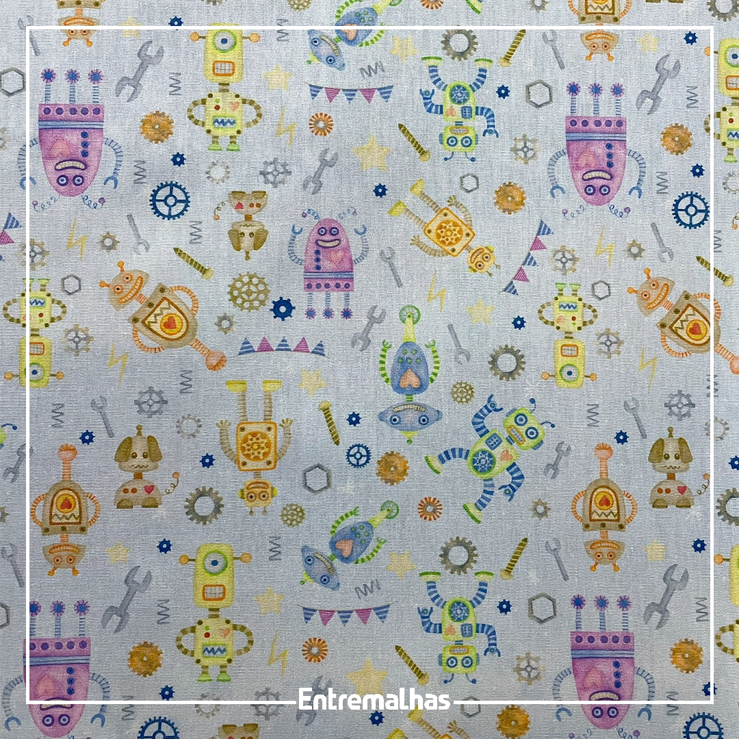 Tecido Tricoline Estampado Ref.:858324