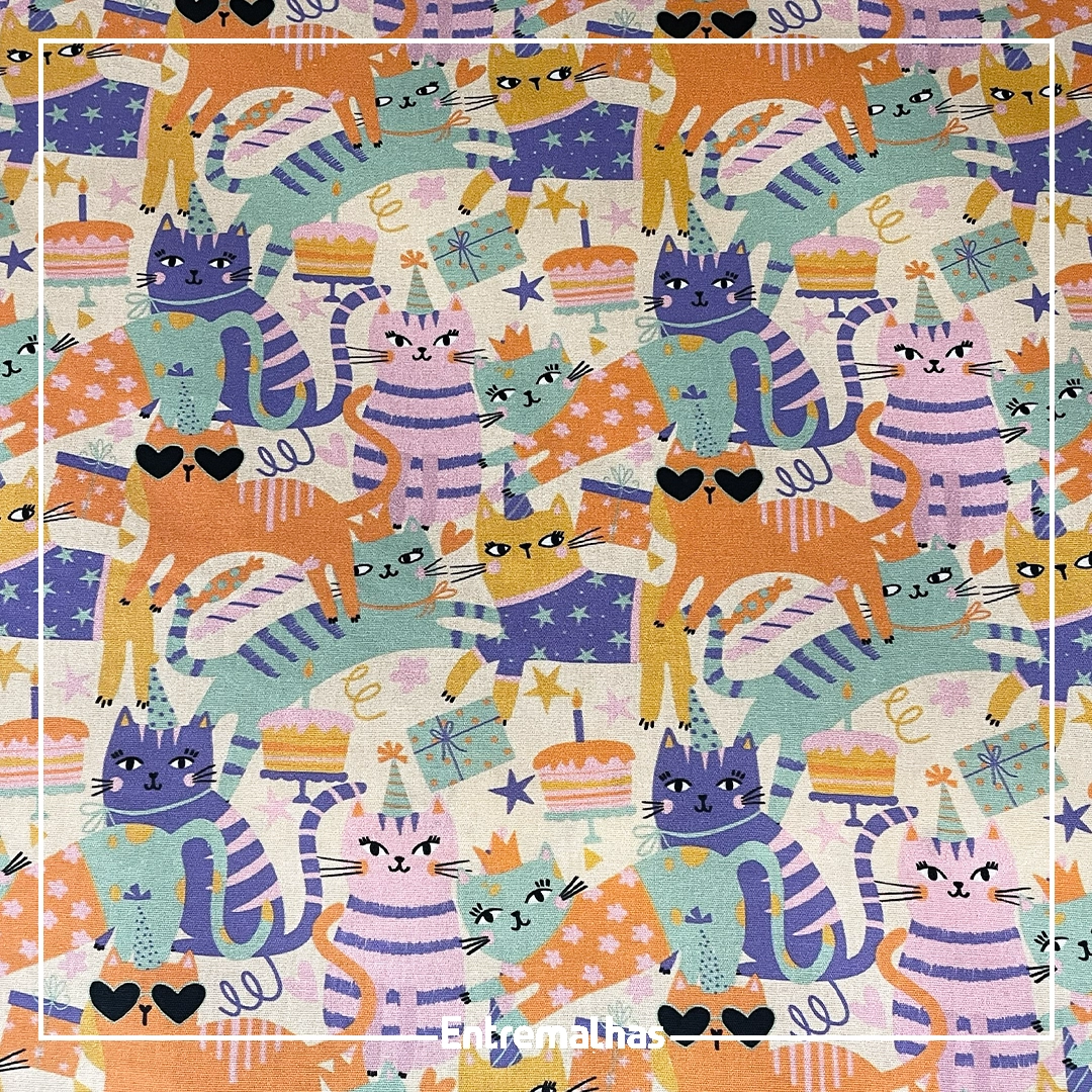 Tecido Tricoline Estampado Ref.:858324