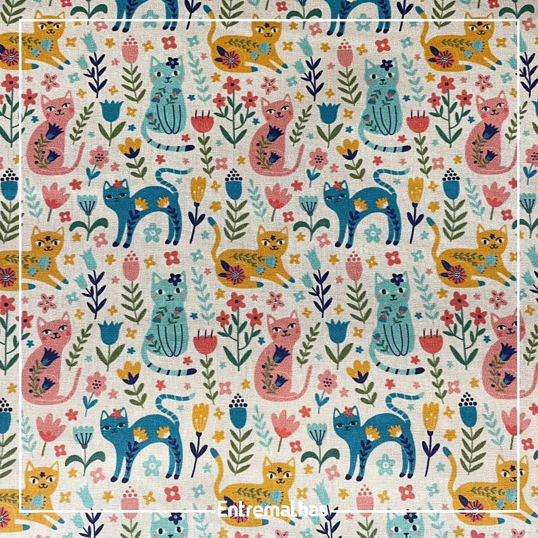 Tecido Tricoline Estampado Ref.:858324