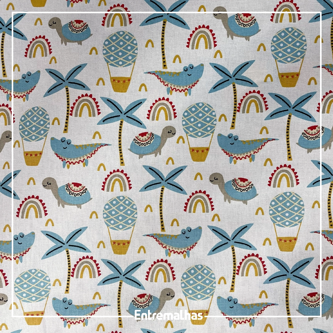 Tecido Tricoline Estampado Ref.:858324