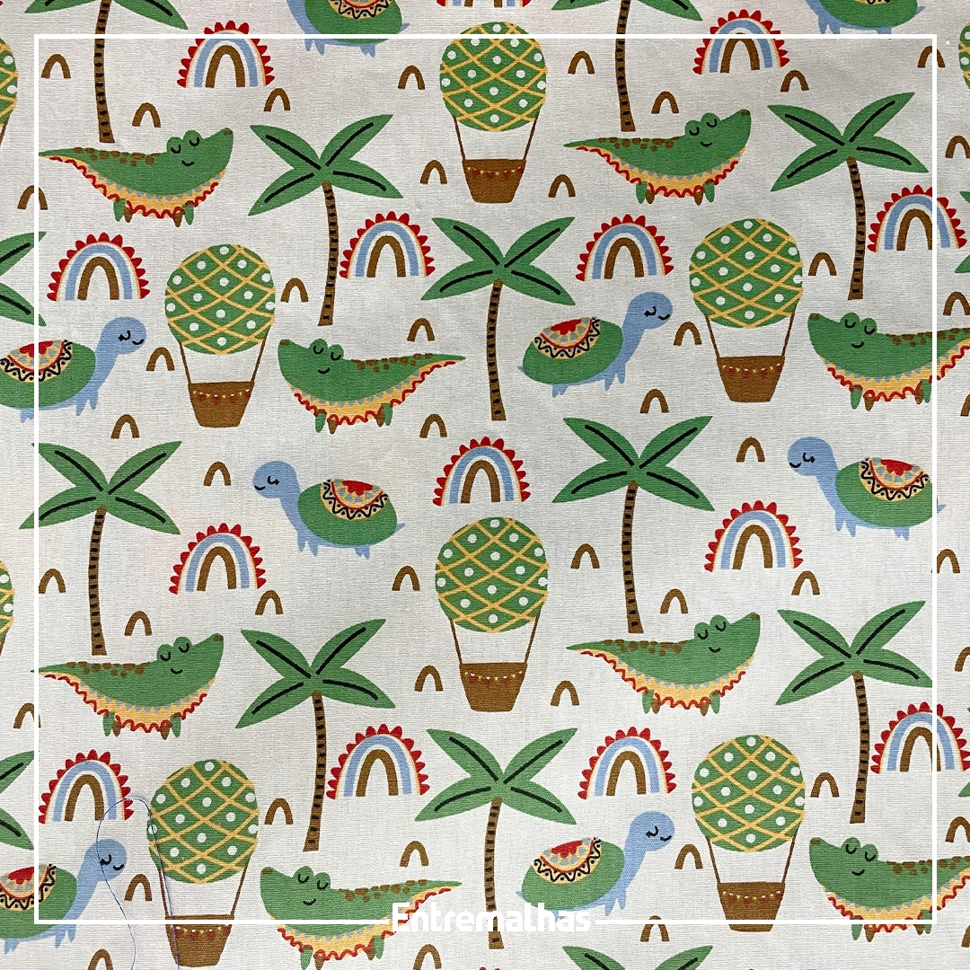 Tecido Tricoline Estampado Ref.:858324