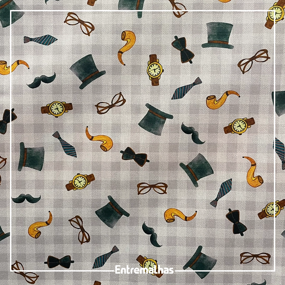 Tecido Tricoline Estampado Ref.:858324