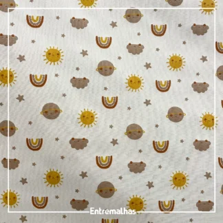 Tecido Tricoline Estampado Ref.:858324