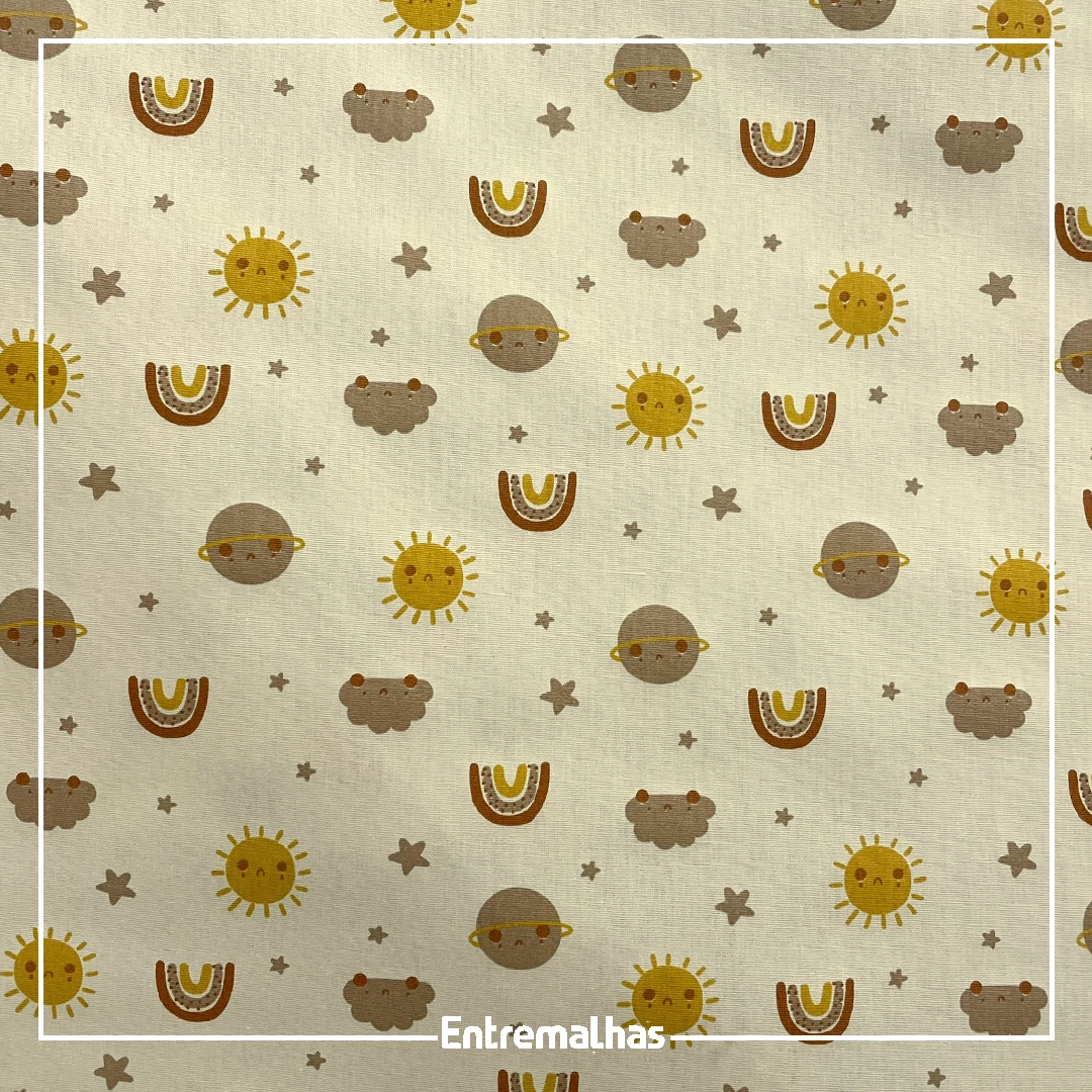 Tecido Tricoline Estampado Ref.:858324