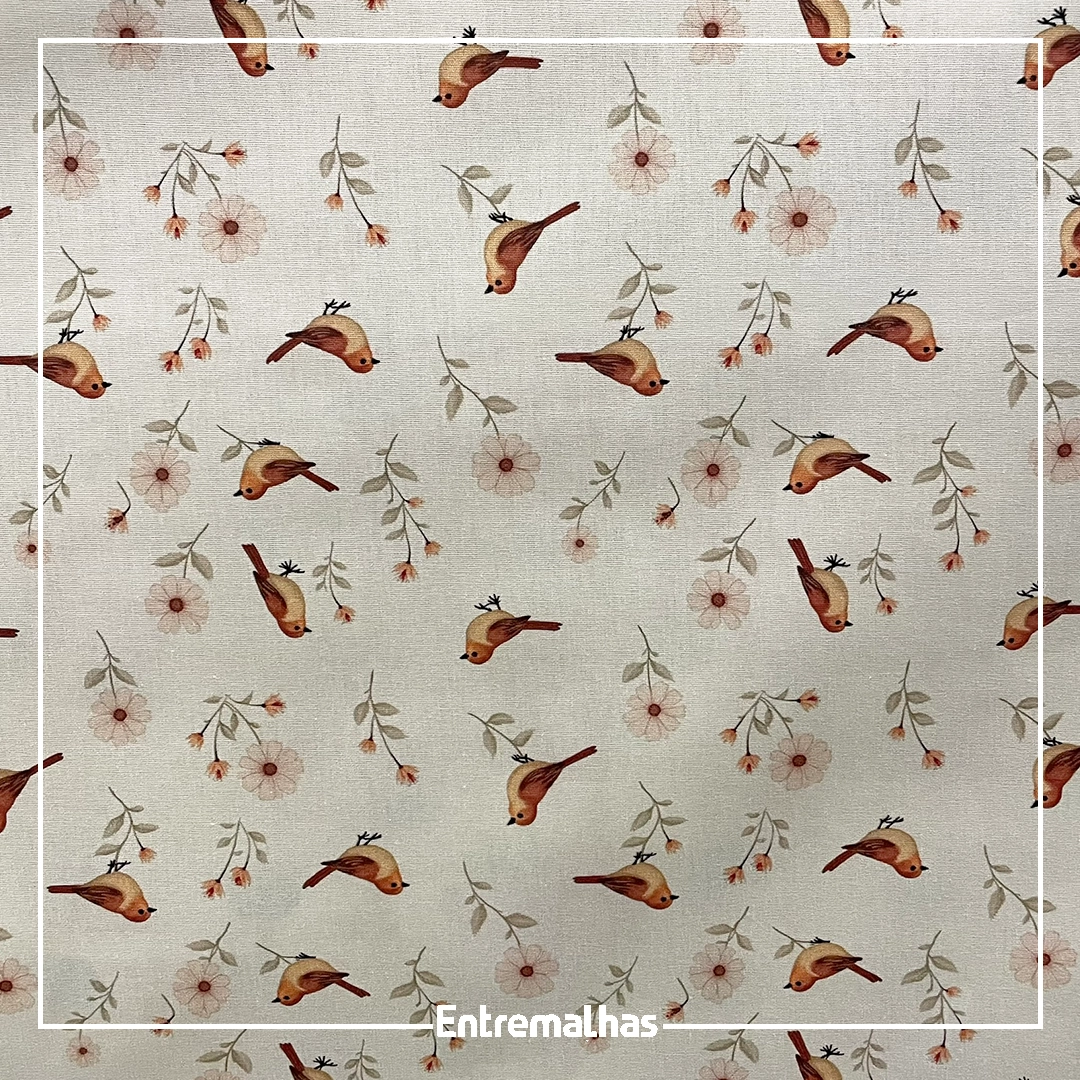 Tecido Tricoline Estampado Ref.:858324