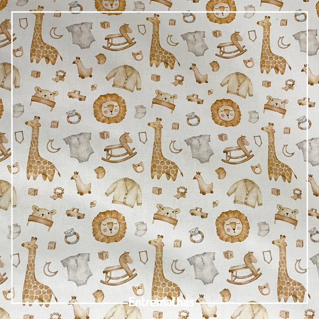 Tecido Tricoline Estampado Ref.:858324