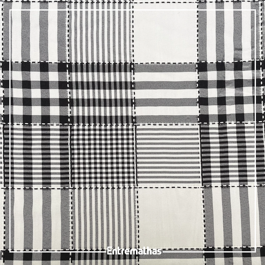 Tecido Oxford Xadrez - Preto Ref.:859030