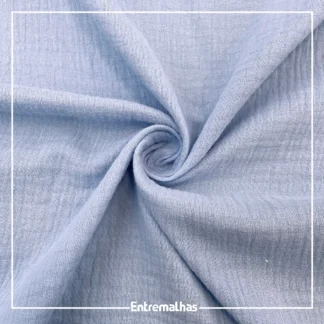 Tecido Cotton Double - Azul Ref.:859815