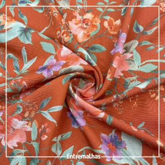 Tecido Viscose Slub Estampado Ref.:859856