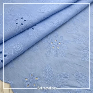 Tecido Embroidery Buzios - Azul Ref.:859984