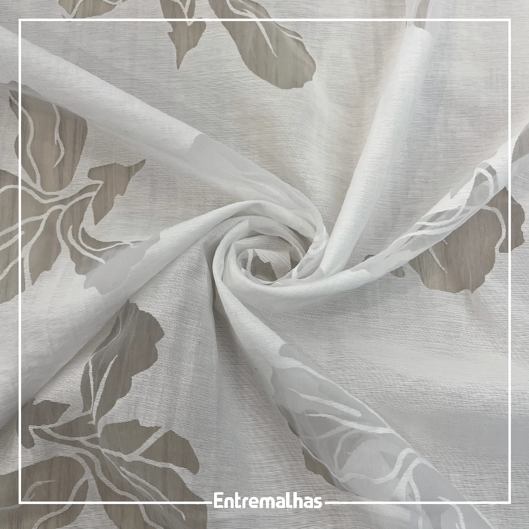 Tecido Devorê Magnolia - Branco Ref.:859986