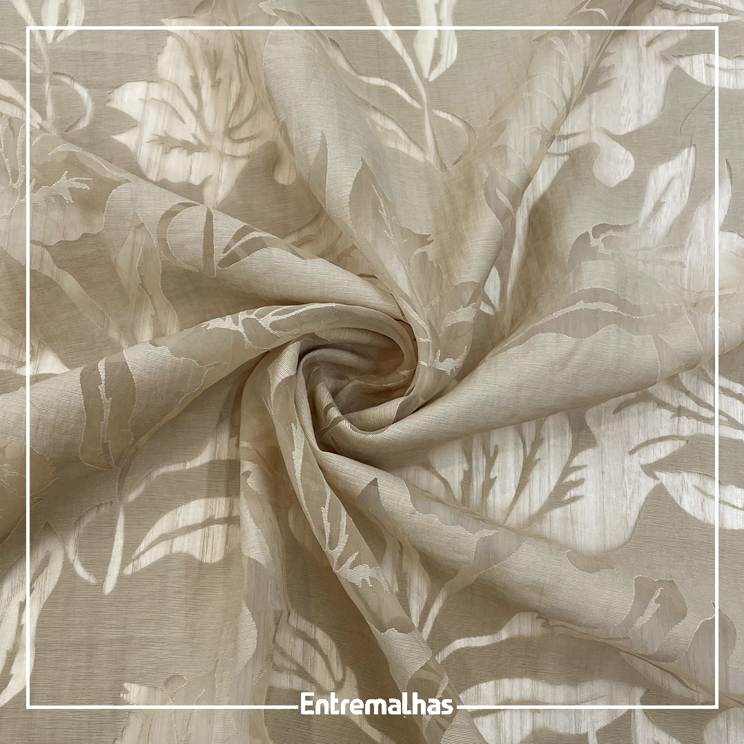 Tecido Devorê Magnolia - Bege Ref.:859986
