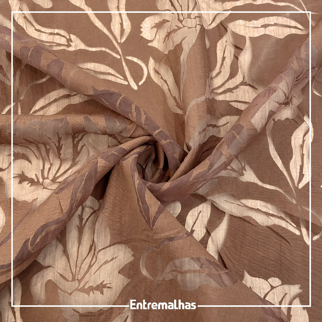 Tecido Devorê Magnolia - Marrom Ref.:859986