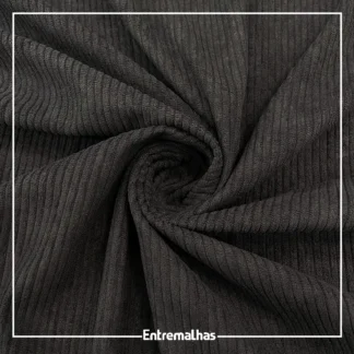 Tecido Veludo Corduroy 6 Canais - Preto Ref.:874016