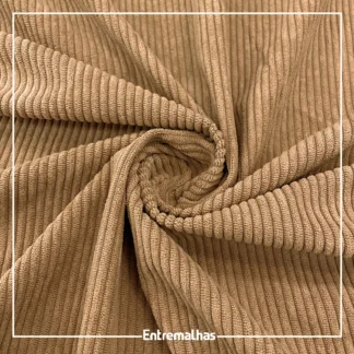 Tecido Veludo Corduroy 6 Canais - Bege Ref.:874016