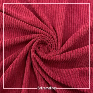 Tecido Veludo Corduroy 6 Canais - Bordô Ref.:874016