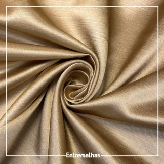 Tecido Shantung Veneza - Dourado Ref.:205849