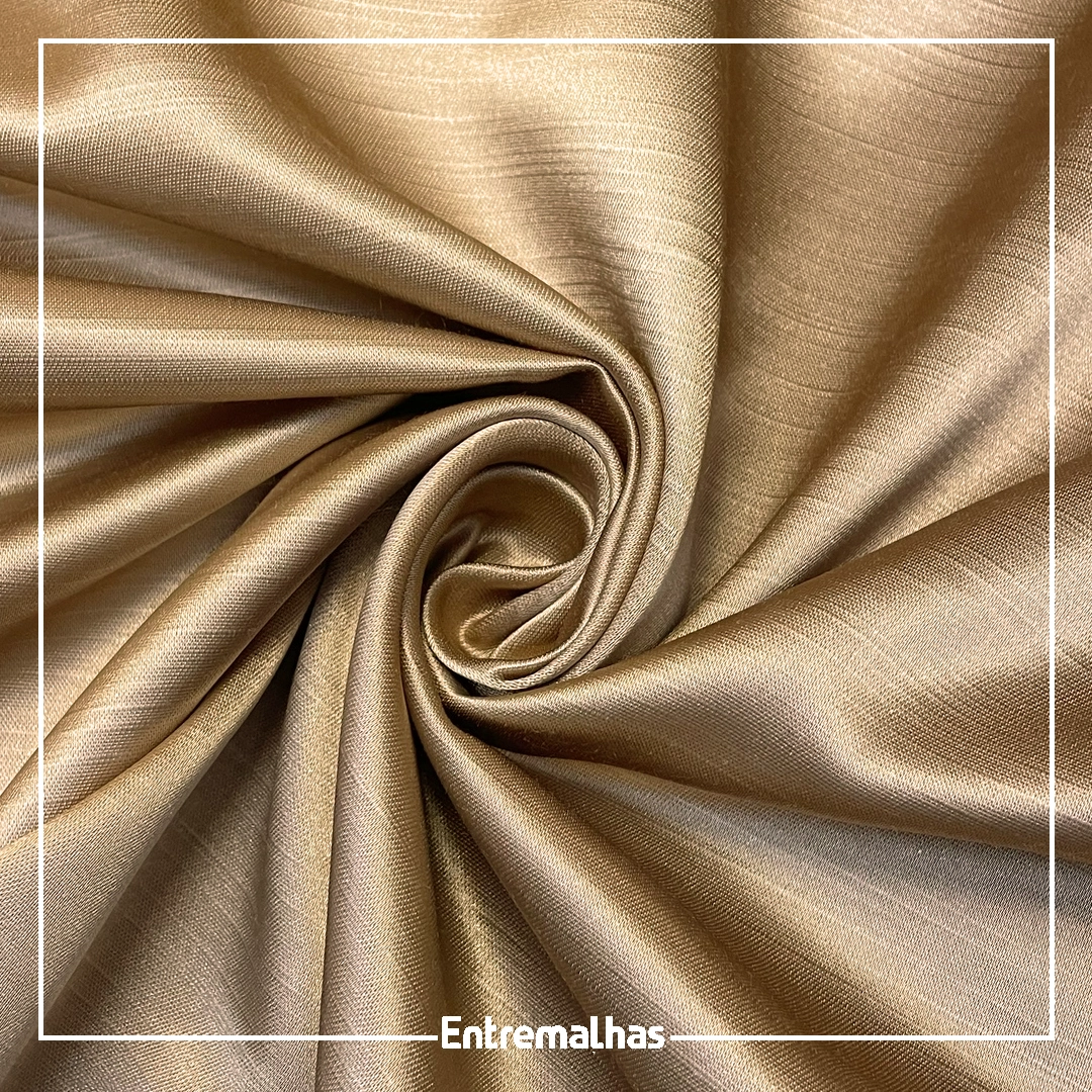 Tecido Shantung Veneza - Dourado Ref.:205849