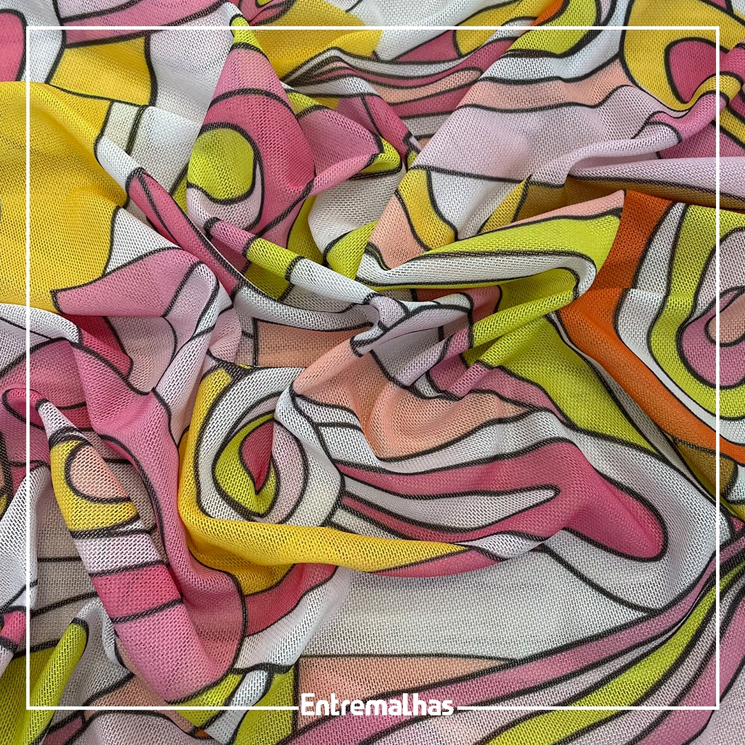 Tecido Lycra Tule Estampada Ref.:317231