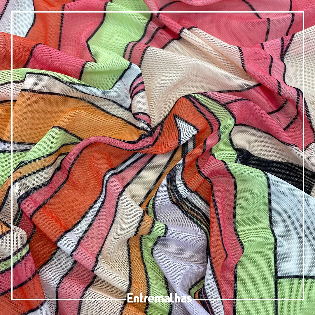 Tecido Lycra Tule Estampada Ref.:317231