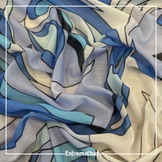 Tecido Lycra Tule Estampada Ref.:317231