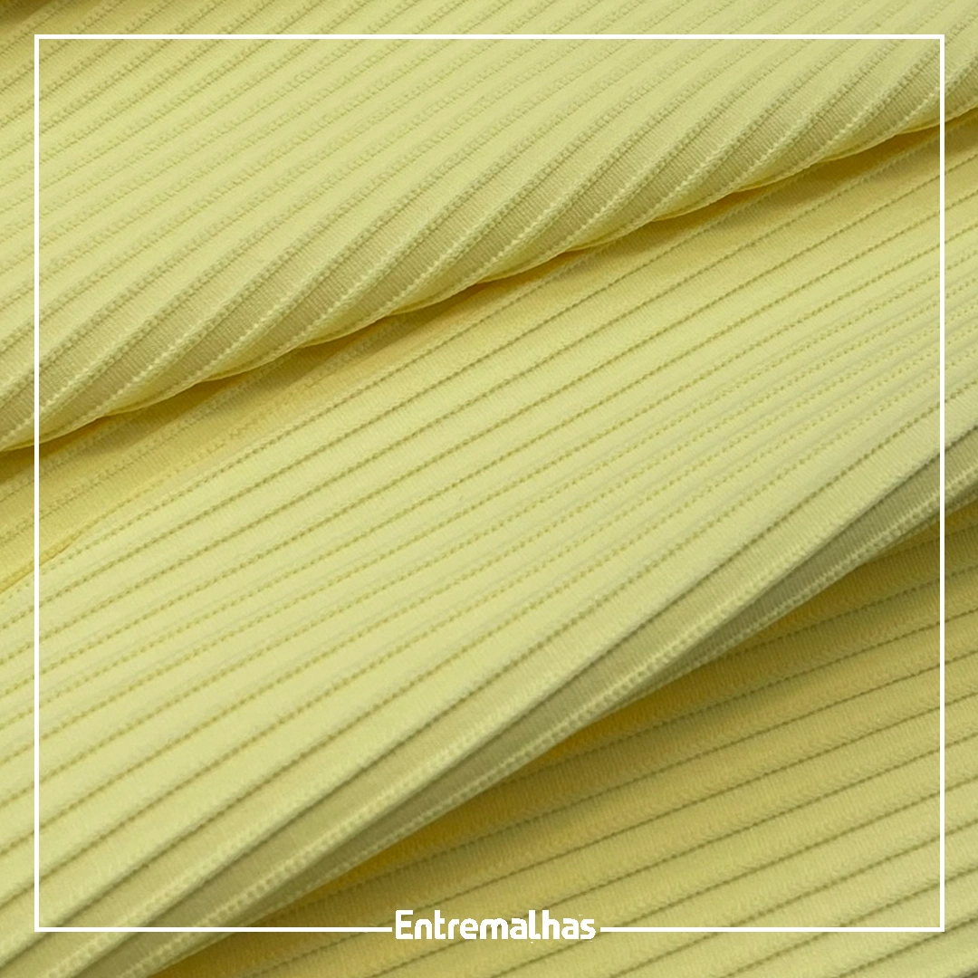 Malha Canelado Virgínia - Amarelo Ref.:330044