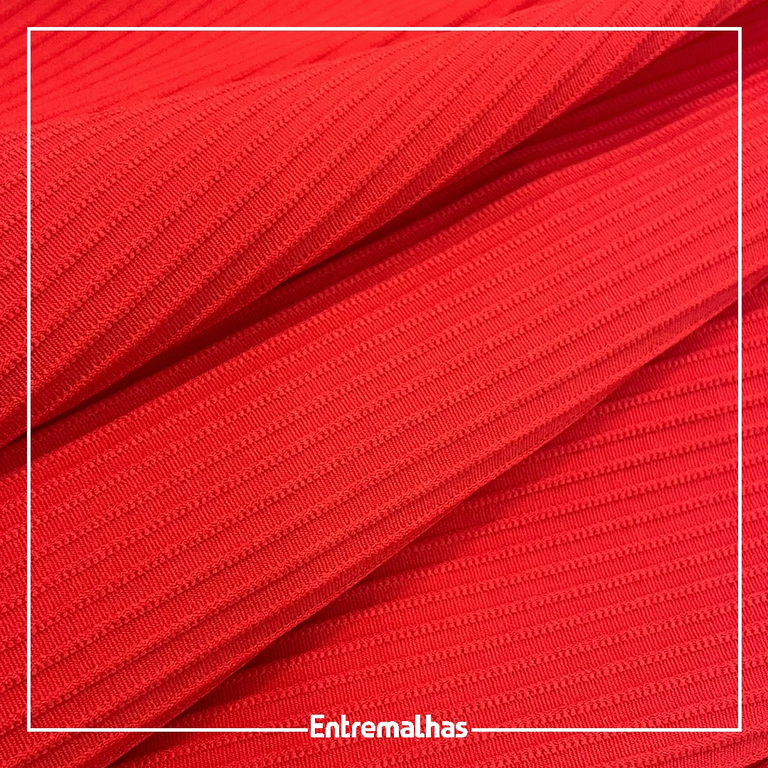 Malha Canelado Virgínia - Vermelho Ref.:330044