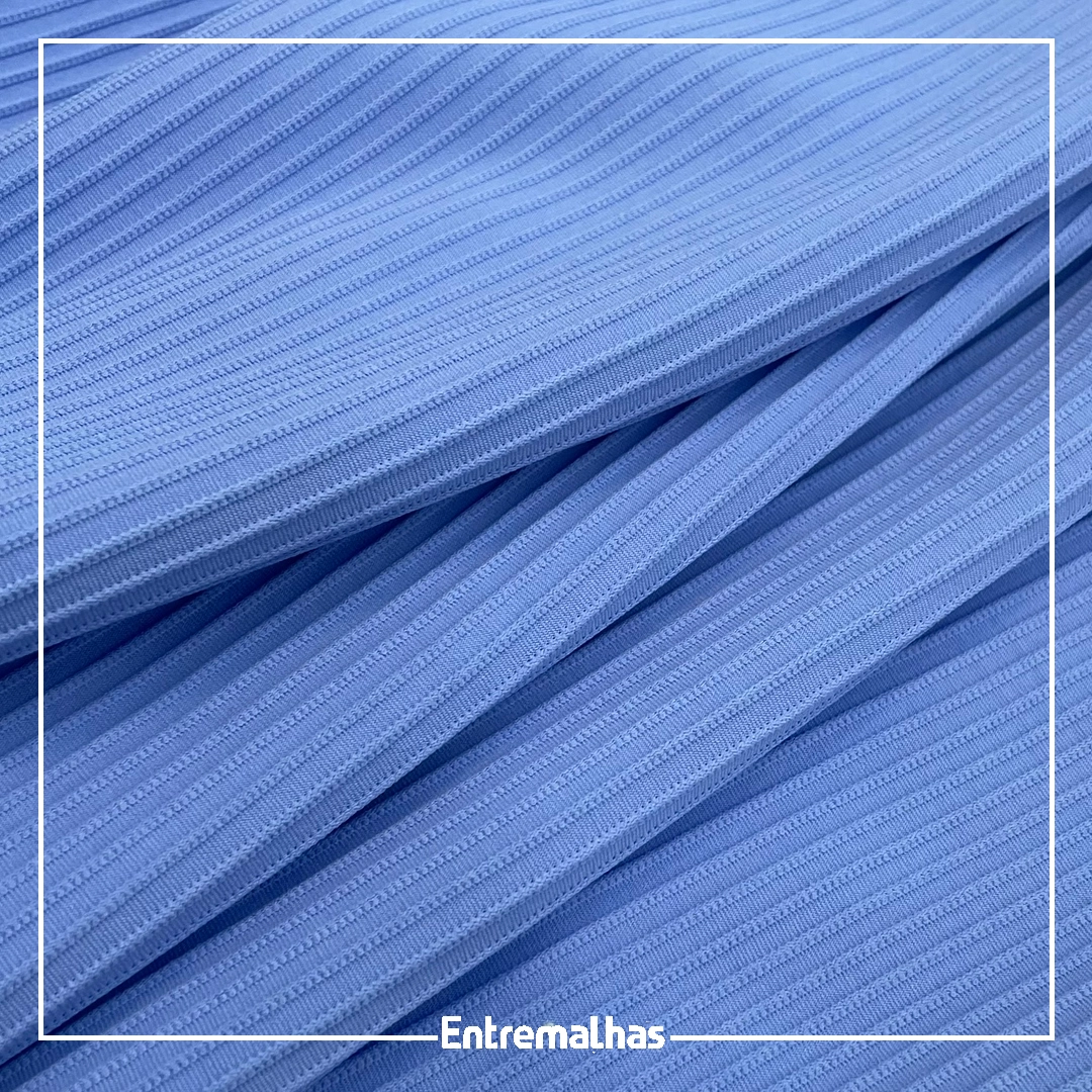 Malha Canelado Virgínia - Azul Ref.:330044